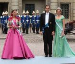 Samedi 19 juin 2010 : Le mariage de la princesse Victoria de Suède et de Daniel Westling, apothéose de leur conte de fées, a été béni par un incroyable cortège de royaux. Elena d'Espagne, Cristina d'Espagne et son mari Iñaki Urdangarin. 