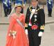 Samedi 19 juin 2010 : Le mariage de la princesse Victoria de Suède et de Daniel Westling, apothéose de leur conte de fées, a été béni par un incroyable cortège de royaux. Le roi Harald et kla reine Sonja de Norvège. 
