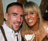 Franck Ribéry et sa femme Wahiba en octobre 2008 