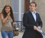 Franck Ribéry et sa femme Wahiba à L'Elysée en juillet 2006 