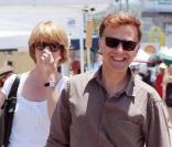 Christoph Waltz fait des courses avec sa compagne et sa fille à Los Angeles le 20 juin 2010