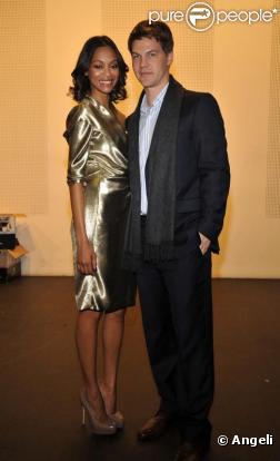 Zoe Saldana et son fiancé Keith Britton