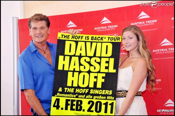 David Hasselhoff et sa fille Taylor Ann à Vienne pour une émission télé le 5 juillet 2010