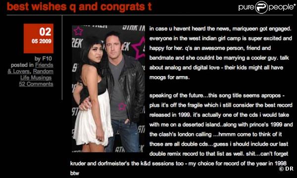 Trent Reznor et sa femme Mariqueen
