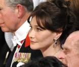 Les dames de France et les hommes de Grande-Bretagne : le Prince Charles, Carla Bruni-Sarkozy, le Prince Philip et Rachida Dati