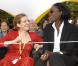 Rama Yade et sa copine Natalie Koscuosko-Morizet à la dernière étape du Tour de France, sur les Champs-Elysées de Paris (25 juillet 2010)