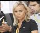 Cécile de Ménibus à l'arrivée du Tour de France sur les Champs-Elysées (25 juillet 2010)