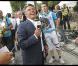Le journaliste sportif Gérard Holtz à l'arrivée du Tour de France sur les Champs-Elysées (25 juillet 2010)