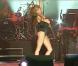 Miley Cyrus déchaînée et en plein show, à Madrid, le 22 juillet 2010.