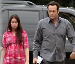Vince Vaughn et sa femme Kyla Weber sur le tournage de What you don't know à Chicago, le 30 juillet 2010