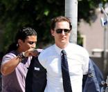 Matthew McConaughey tourne le film The Lawyer Lincoln à Los Angeles, jeudi 12 août.