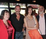 Myriam Boyer, Jean Dujardin, Anne Alvaro et Bertrand Blier lors de l'ouverture du festival du film francophone d'Angoulême le 25 août 2010