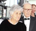 Polar Music Prize, Stockholm le 30 août 2010 : Ennio Morricone et sa femme 