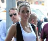 Blake Lively sur le tournage de Gossip Girl, le 31 août 2010