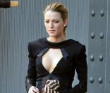 Blake Lively sur le tournage de Gossip Girl, le 31 août 2010