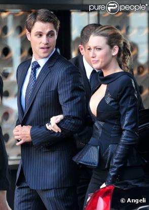 Blake Lively et Sam Page sur le tournage de Gossip Girl, le 31 août 2010