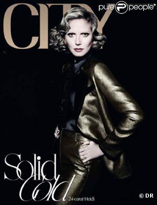Heidi Klum version Marlene Dietrich en couverture de City Magazine 