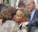 Nadine Trintignant, Christine Ockrent et Jacques Toubon, lors des obsèques d'Alain Corneau, au cimetière du Père-Lachaise, à Paris, le 4 septembre 2010.