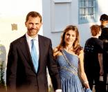 Letizia et Felipe d'Espagne à l'occasion du mariage du prince Nikolaos de Grèce. Août 2010 
