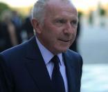 François Pinault se rend à l'exposition de l'artiste Takashi Murakami, au château de Versailles. 12/09/2010