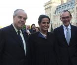 Frédéric Mitterrand, Sheikha Al Mayassa bint Hamad bin Khalifa Al-Thani, Sheikh Jassem ou encore Jean-Jacques Aillagon à l'exposition de l'artiste Takashi Murakami, au château de Versailles. 12/09/2010