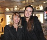 Axelle Laffont et Zoé Félix à la présentation de la collection Tweety by Cathy Guetta pour André, aux Galeries Lafayette, à Paris