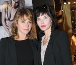 Emilie Dequenne et Delphine Chanéac à la présentation de la collection Tweety by Cathy Guetta pour André, aux Galeries Lafayette, à Paris