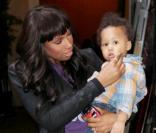 Jennifer Hudson et son fils David Jr. à New York, le 15 septembre 2010