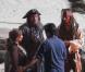 Johnny Depp, Ian McShane et Penélope Cruz sur le tournage de Pirates des Caraïbes 4 à Hawaï le 31 août 2010