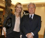 Alexandra Golovanoff et Philippe de Beauvoir (Président du groupe Bon Marché) lors de l'inauguration du nouvel espace homme du Bon Marché, le 21 septembre à Paris