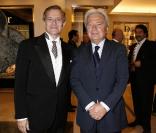 Francis Huster et Philippe de Beauvoir lors de l'inauguration du nouvel espace homme du Bon Marché, le 21 septembre à Paris