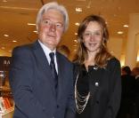 Sylvie Testud et Philippe de Beauvoir lors de l'inauguration du nouvel espace homme du Bon Marché, le 21 septembre à Paris
