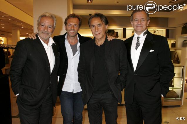 Pierre Arditi, Stéphane Freiss, Richard Berry et Francis Huster lors de l'inauguration du nouvel espace homme du Bon Marché, le 21 septembre à Paris