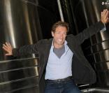 Stéphane Freiss fait les vendanges à Epernay pour les champagnes Nicolas Feuillatte le 19 septembre 2010