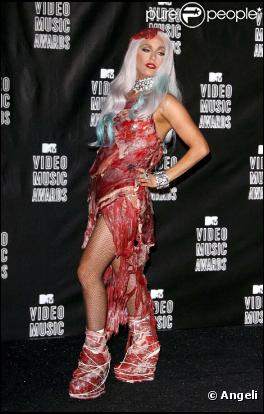   Lady Gaga à la cérémonie des MTV Video Music Awards, à Los Angeles, le 12 septembre 2010