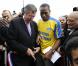Didier Drogba inaugure un stade à son nom à Levallois-Perret en présence de Patrick Balkany et Rama Yade