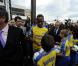 Didier Drogba inaugure un stade à son nom à Levallois-Perret en présence de Patrick Balkany et Rama Yade