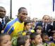 Didier Drogba inaugure un stade à son nom à Levallois-Perret en présence de Patrick Balkany et Rama Yade