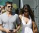  Brooke Burke et David Charvet, leur fille Heaven Rain et leur fils Shaya à la sortie du restaurant Toscana à Brentwood le 29 septembre 2010 