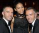 Chanel Iman et des jumeaux Dean et Dan Caten lors de la soirée Vogue à Paris le 30/09/10