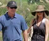 Dennis Quaid, sa femme Kimberly et leur fils Thomas se baladent à Santa Monica