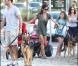 David Charvet et Brooke Burke avec leurs enfants à Los Angeles. Une famille formidable.