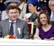 L'ambassadeur américain Charles Rivkin et sa femme lors du Quatar Prix de l'Arc de Triomphe à l'hippodrome de Longchamp le 3 octobre 2010