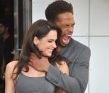 Gary Dourdan et l\'actrice espagnole Mar Saura en tournage à Alicante en Espagne le 3 octobre 2010 <br />