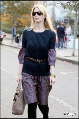 Claudia Schiffer à Londres, le 7 octobre 2010