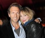 Stéphane Freiss et Julie Depardieu lors de la soirée d'anniversaire des 10 ans de Power Plate au club 104 à Paris le 11 octobre 2010