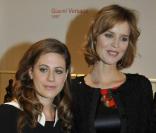 Eva Herzigova et Francesca Versace lors de l'ouverture de la boutique Convivio en Italie. Le 19/10/10
