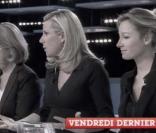 Arlette Chabot, Laurence Ferrari et Anne-Sophie Lapix sur le plateau du  Grand Journal  de Canal+, le 15 octobre 2010