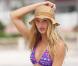 Candice Swanepoel en shooting pour Victoria's Secret, sur la plage Saint-Jean, à Saint-Barthélemy, en octobre 2010.