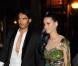 Katy Perry et son mari Russell Brand retrouvent leur amie Rihanna dans un restaurant de Madrid après la cérémonie des MTV EMA le 7 novembre 2010